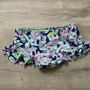 Lilly Pulitzer Monaco Hipster Ruffle Bottom, in Deep Navy Sway This Way Size 12